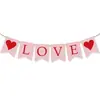 Transfronterizo 2025 Día de San Valentín Propuesta de Boda Decoración de Habitación de Boda Ambiente Diseño Bandera de Amor LOVE Venta al por Mayor Personalización