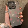 Funda de Teléfono para Mujer con Graffiti Casual de Corazón Pequeño para iPhone 14/15 Promax, Tapa Dura, Borde Suave, Cubierta Protectora Anti-Caídas