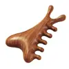 Peine de Masaje, Peine de Madera, Peine Meridiano, Dientes Espaciados, Sin Dientes, Peine para Cuero Cabelludo Gua Sha de Bola Redonda, Antiestático, Peine de Masaje de Sándalo Junma Hui Shou