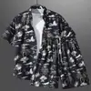 Camisa floral de manga corta, Ropa de playa de Hainan, Estilo hawaiano de Sanya, Conjunto de pantalones cortos finos de verano para hombre y pareja de viaje a Tailandia