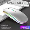 Mouse óptico sem fio bluetooth dual-mode 2.4g, carregamento silencioso, mouse para jogos de escritório, mouse luminoso, atacado