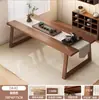 Mesa de Té y Sillas, Mesa de Té para Preparar Té, Patas de Madera Maciza para Oficina, Nuevo Estilo Chino, Mesa Grande para Balcón de Casa, Mesa de Café para Sala de Estar