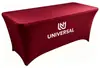 Funda de Mesa de Tela Elástica Leche de Seda Transfronteriza, Mantel de Spandex para Mesa Larga, Funda de Mesa para Evento al Aire Libre, Exposición, Conferencia, Banquete al por Mayor