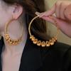 Personalidad Exagerada, Pendientes de Círculo Geométrico con Diamantes, Estilo Europeo y Americano de Moda, Lujo Ligero, Nicho, Gama Alta, Pendientes Elegantes para Mujer