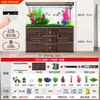 Pequeño acuario para sala de estar con función de cambio de agua fácil, no necesita paisajismo, acuario para peces dorados para observar, modelo nuevo 2024 juego completo
