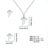 Aretes Collar Set Cobre Perla Brillante Moño No se Desvanece para Mujer Lujo Ligero Gama Alta Joyería al por Mayor Transfronteriza