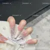 [Amante de Creme] Unhas Vestíveis Premium Puramente Feitas à Mão, Suaves e Iluminadoras para a Pele, Estilo Cremoso, Unhas Vestíveis 3D Borboleta Fresca