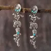 Pendientes Retro Étnicos Europeos y Americanos, Pendientes, Sombrero Vaquero Turquesa Transfronterizo, Botas, Juego de Pendientes de Aleación de Caballo