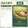 Assistente de Trabalho A4 Agenda 2027 Planejador Diário Calendário de Check-in de Autodisciplina Caderno Personalizável