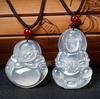 Pingente de Calcedônia Buda Guanyin Pingente de Joias para Homens Grande Calcedônia Ágata Joia Jade Guanyin
