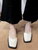 Sandálias Fechadas Estilo Fada para Mulheres, Novidade de Verão 2026 Personalidade de Nicho Sapatos Romanos Quadrados de Salto Baixo para Combinar com Saias