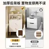 Mesita de noche personalizada para uso doméstico en el dormitorio, estante de almacenamiento pequeño y extremadamente estrecho para espacios reducidos, gabinete de almacenamiento de noche estilo crema