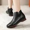 Botines de Invierno 2026, Superficie Suave, Cierre Lateral, Punta Redonda, Tobillo, Suela Plana, Suela de Goma, Cómodos, Antideslizantes, Resistentes al Desgaste, Zapatos Individuales de Moda