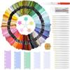 Kit de herramientas para hilo de punto de cruz 50 colores 100 colores hilo de bordar cobertizo de bordado aro de bordado combinación bolsa no tejida bordado juego completo