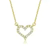 Colar Versátil de Ouro 18K Estilo Estudante Japonês e Coreano Simples e Fashion Coração Diamante Flash INS Coração Clavícula Colar Colar