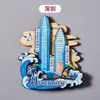 Imanes de Refrigerador de Madera de Monumentos Chinos, Ciudades Turísticas, Hong Kong, Macao, Qingdao, Xuzhou, Imanes de Refrigerador de Shanghái al por Mayor