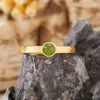 Anillo de Plata de Ley S925 para Mujer con Jaspe de Piedra Preciosa Natural, Granate Rojo del Sur, Ópalo, Turquesa Incrustado con Piedras Preciosas de Colores Anillo Normcore para el Dedo Índice