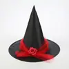 Nuevo Sombrero de Bruja de Halloween Tela Oxford Sombrero de Bruja Negro Fiesta Fiesta Festival Sombrero de Mago Puntiagudo Venta al por Mayor