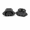 Conector Hembra de Alimentación de Tres Orificios Ac-06, Instalación con Orificios para Tornillos Conector Hembra Ac, Conector Hembra de Alimentación con Orejas