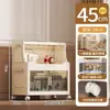Armario de Almacenamiento sin Instalación, Armario para Ropa de Dormitorio, Estante de Almacenamiento Plegable Simple Multicapa para Hogar, Baño, Cocina