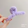 Presilha de Cabelo de Pelúcia Extra Grande Simples Versátil da Moda para Mulheres com Cabelo Grosso, Presilha de Garra Fofa para Coque na Parte de Trás da Cabeça, Presilha Tubarão