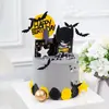 Castillo de Halloween murciélago decoraciones para pastel de cumpleaños enchufe para hornear tarjeta de héroe inserción mesa de postres para niños decoración