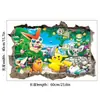 Adesivos de Parede 3D de Desenho Animado Pokemon Transfronteiriços Decoração de Parede para Quarto de Crianças Adesivo Autoadesivo de PVC Pokemon