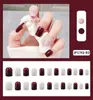 Adesivo de Unha Usável Curto Estampado Adesivo de Unha para Manicure Unha Usável Pronta Atacado Unha Usável Casual Personalização de Unha Usável