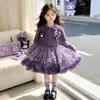 Vestido de Niña Otoño 2026 Nuevo Estilo Manga Larga de Niño Chal Vestido Tarta Vestido Princesa Ropa de Bebé Niña Otoño Vestido