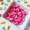 Contas de Coração Acrílicas Coloridas e Gordinhas Feitas à Mão Cor Brilhante Material para Pulseira DIY Alça de Celular Acessório
