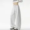 Pantalones Deportivos Versátiles de Calle Americana para Hombre y Mujer Tendencia de Otoño Parche de Marca Pierna Ancha Pantalones Deportivos Peso Pesado Holgados Casuales Pantalones de Pierna Recta