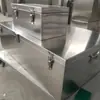 Caixa de Ferramentas de Aço Inoxidável, Tamanho Grande, Espessada, Totalmente Soldada, Caixa de Ferramentas Móvel Multifuncional para Reparo de Eletrodomésticos, Aço Branco
