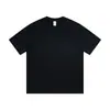 Camiseta masculina básica lisa de algodão penteado 230g, manga curta, gola redonda, corte solto, ombro caído, estilo casal para o verão
