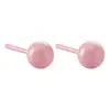 Aretes de Bio-Cerámica de Colores Estilo Coreano en Formas de Bola y Estrella, Simples y Dulces, No Necesitan Quitarse al Dormir, Pasadores de Oreja Completamente de Cerámica