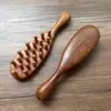 Pente de sândalo dourado para meridianos atacado pente massageador de couro cabeludo cabo masculino e feminino tratamento para queda de cabelo dragar o corpo inteiro universal