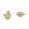 Collar Colgante Yuanfan S925 Plata de Ley Ojo del Diablo Incrustado con Diamantes de Nicho para Mujer, Cadena Clavicular de Mano de Fátima en Capas de Lujo Ligero