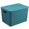 Caixa de armazenamento de plástico cesta de armazenamento de artigos diversos para mesa com tampa caixa caixa de armazenamento de frutas brinquedos temperos caixa de armazenamento para guarda-roupa