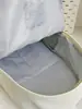 Bordado de Cachorrinho Macio e Fofo Estilo Healing Mochila Estudante na Cor Pêssego Claro, Estilo Fresco de Verão, Mochila Pequena para Viagem de Melhores Amigos