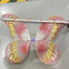 Regalo del Día del Niño: Vestido de princesa para niña pequeña con alas de mariposa para actuación F402 alas