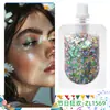 Gel Brillante Transfronterizo en Bolsa para Festivales de Carnaval, Maquillaje de Brillo Facial, Escamas de Brillo Corporal, Parches de Maquillaje