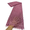 Tecido de Renda Bordado Floral Pequeno em Largura Total Solúvel em Água, Material para Acessório de Roupa Vestido Cor Sólida Vazado Guipure
