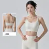 Base de maquillaje líquida ropa interior para yoga para mujer, sujetador deportivo con copa fija integrada y tirantes dobles, capa interior para una espalda bonita, ropa interior de fitness