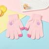 Nuevos guantes de invierno para niños y niñas de 3 a 6 años, bonitos guantes de nieve para exteriores con cinco dedos y colores contrastantes para bebés y niños pequeños.