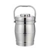 Lonchera Aislada de Doble Capa Estilo Olla de Acero Inoxidable, Lonchera Multicapa de Gran Capacidad para Estudiantes y Trabajadores de Oficina, Lonchera Bento de 3 Capas, Cubo para Almuerzo, Cubo para Llevar