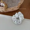 Estilo Francês Suave e Preguiçoso Tecido de Cetim Bolinhas Rosa DIY Laço de Cabelo Feito à Mão Presilha de Cabelo Flor de Tecido Bolinhas Preto e Branco