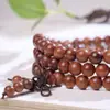Pulseira Huanghuali de Mianmar Pulseira Grande de Madeira Wenwan 108 Contas Budistas Rosário Portátil Pequena Joia Fabricante