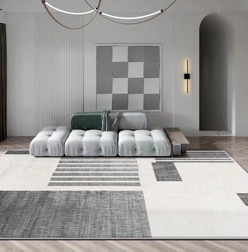 轻奢客厅地毯,卧室地毯,地毯地垫,几何地毯,满铺地毯