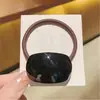 Elástico para Cabelo Cor de Chá com Leite Acessório de Cabelo Coreano Headband Corda de Cabelo Elegante Elástico de Cabelo Acrílico Atacado Não Danifica o Cabelo
