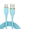 Cable de datos de silicona líquida personalizado de 60W adecuado para teléfonos Xiaomi, Huawei y Apple, cable de carga rápida con conectores duales tipo C