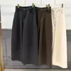 Nuevos Pantalones de Lana Gruesa de Pierna Ancha Adelgazantes de Cintura Alta para Mujer, Pantalones Casuales Sueltos con Caída, Pantalones Elegantes para Traje